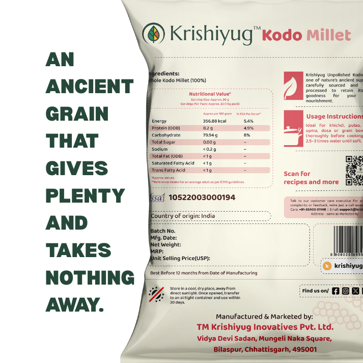 Unpolished Kodo Millet
