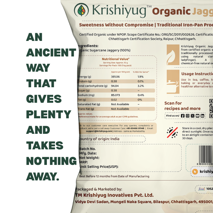 Organic Sugarcane Jaggery