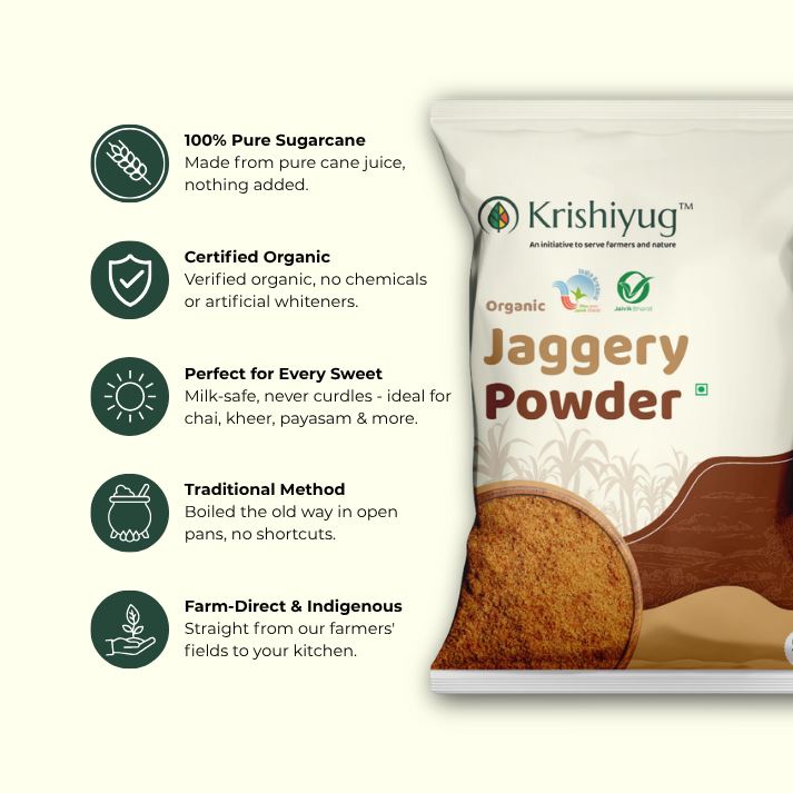Organic Sugarcane Jaggery Powder