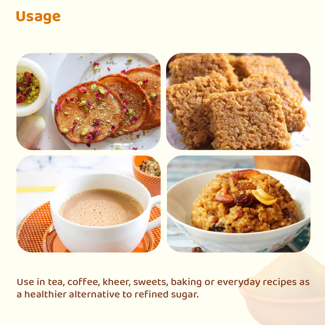 Organic Sugarcane Jaggery Powder