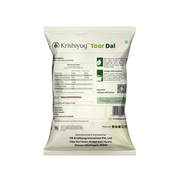 Unpolished Toor Dal