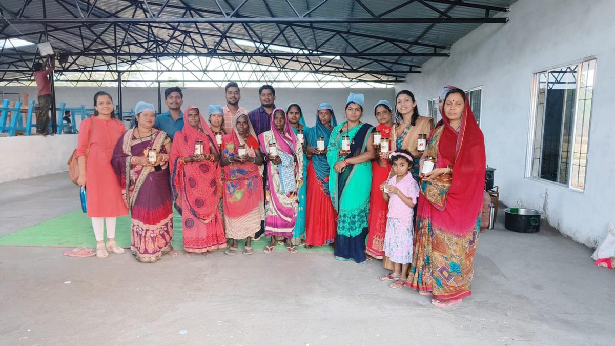 Women farmers learning to harvest and process forest honey