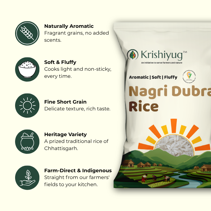 Nagri Dubraj Rice (GI-Tagged, Dhamtari)