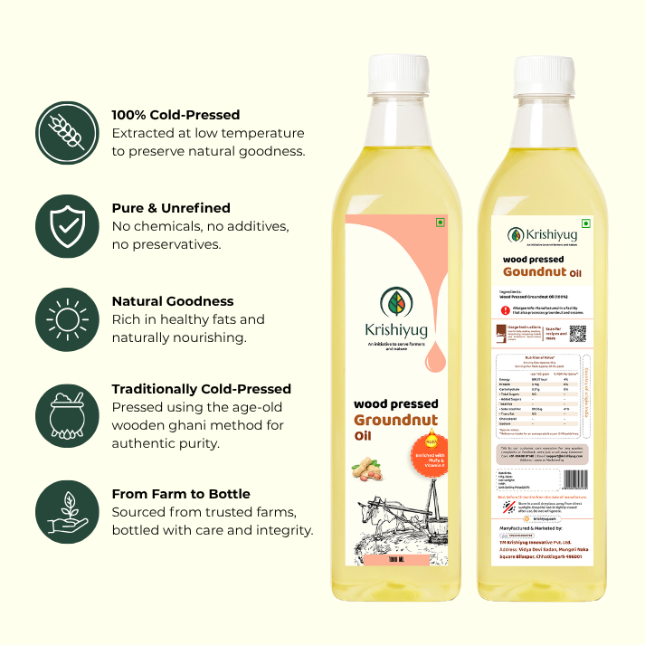 Wood-Pressed Groundnut Oil