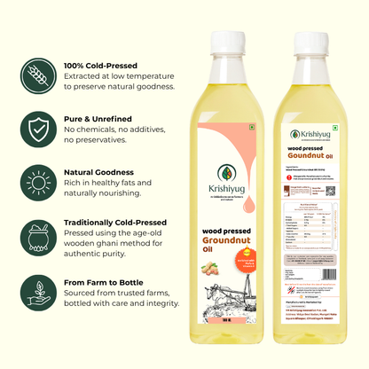 Wood-Pressed Groundnut Oil
