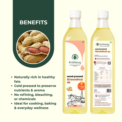 Wood-Pressed Groundnut Oil