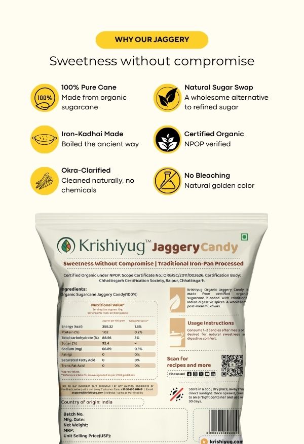 Organic Sugarcane Jaggery Candy process image 3