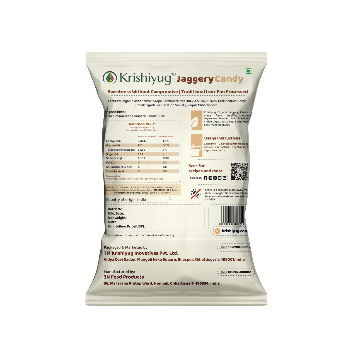 Organic Sugarcane Jaggery Candy