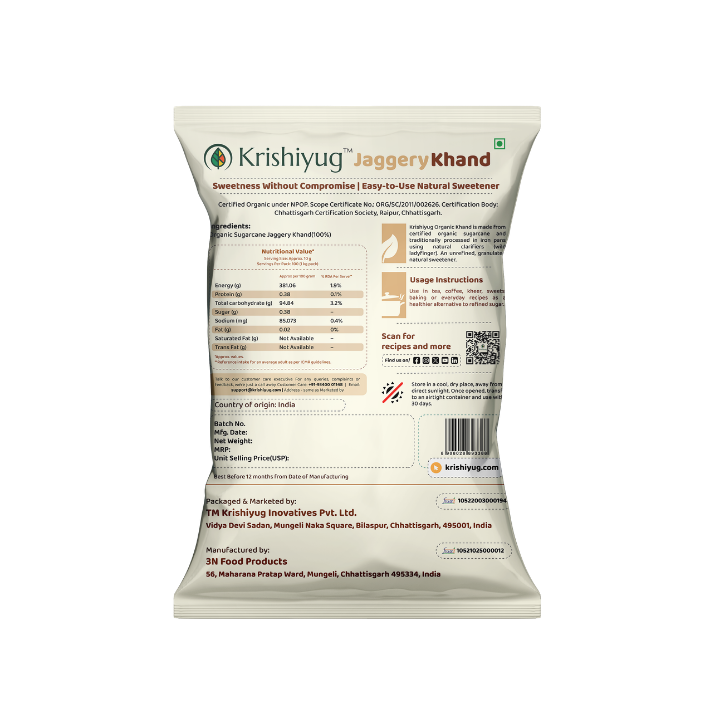 Organic Sugarcane Khand