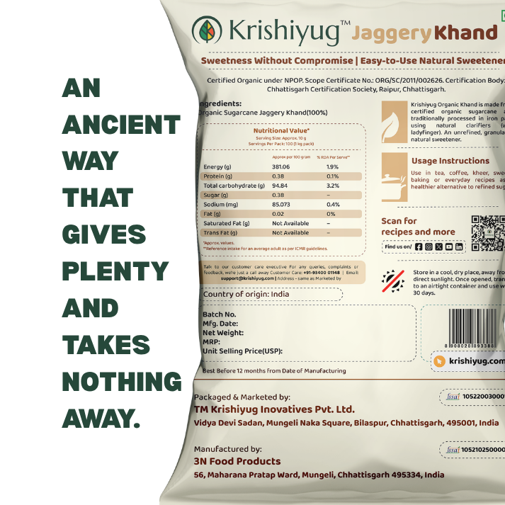 Organic Sugarcane Khand