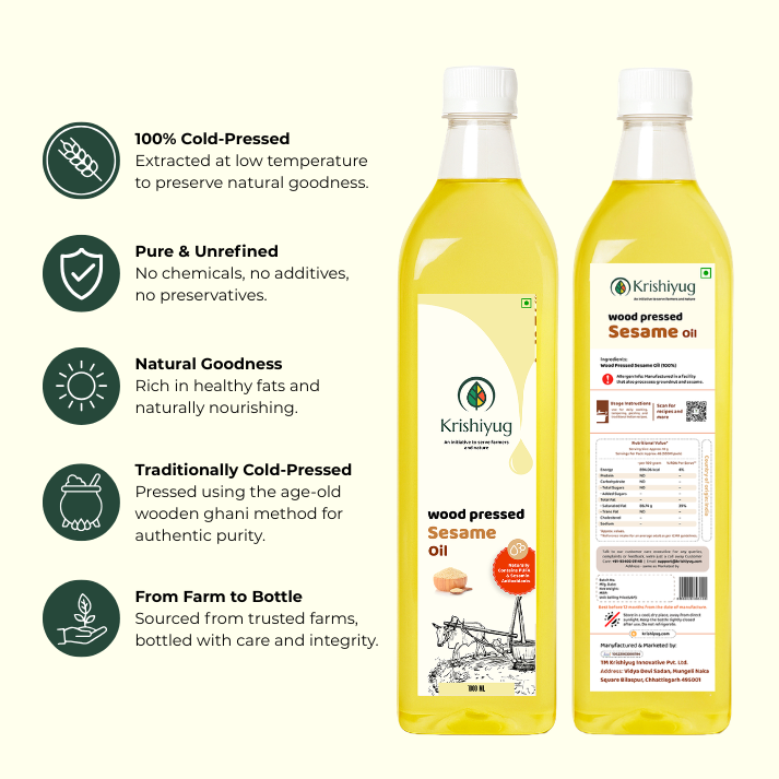 Wood-Pressed Sesame Oil (Til Oil)